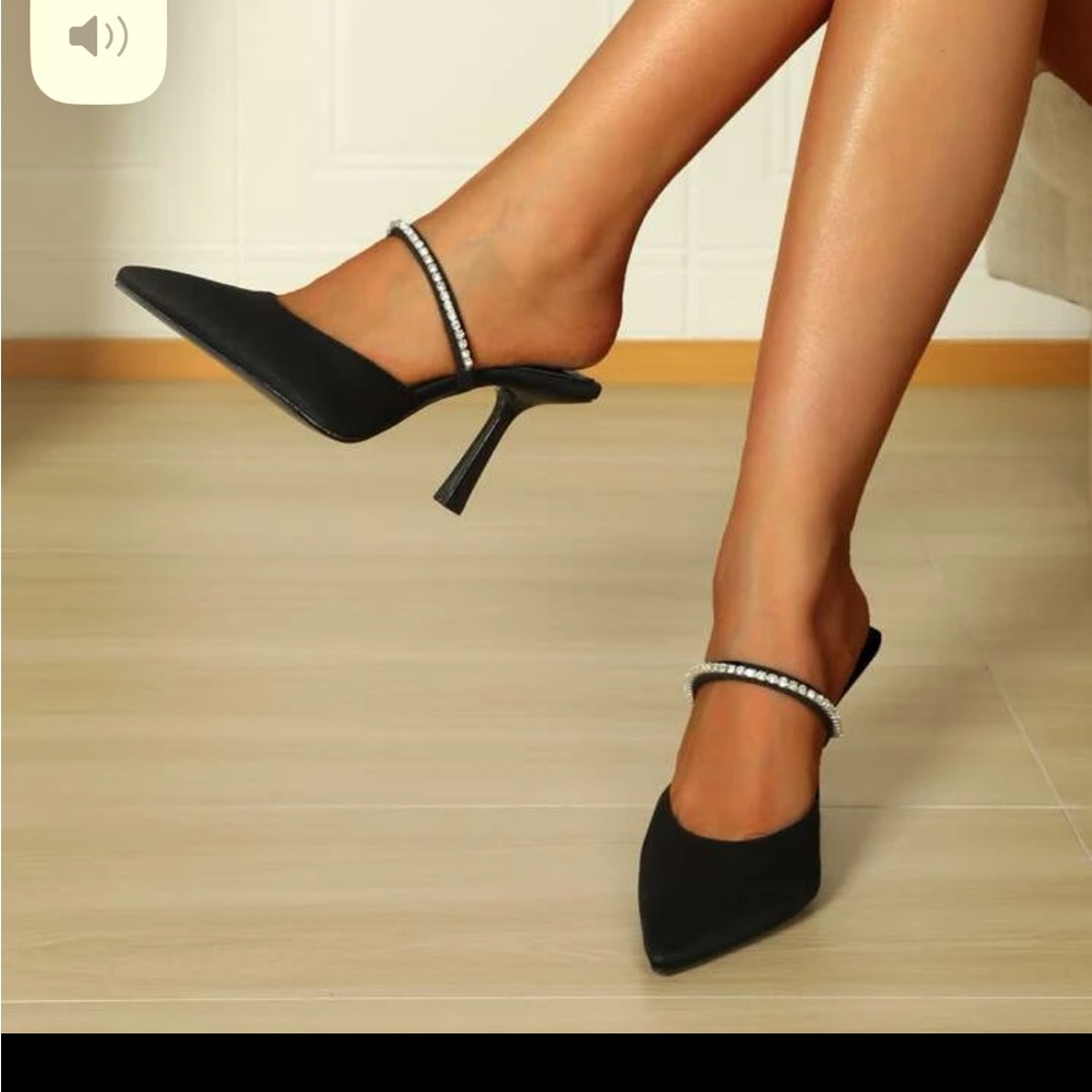 COPY - SHEIN black shoes, NEVER WORN about 11” in full length